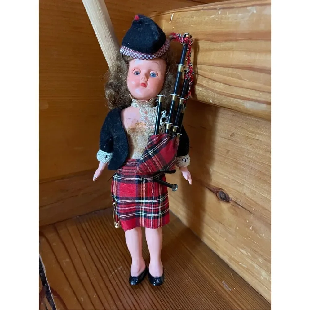 Vintage, 1950s, Scottish Folk Doll